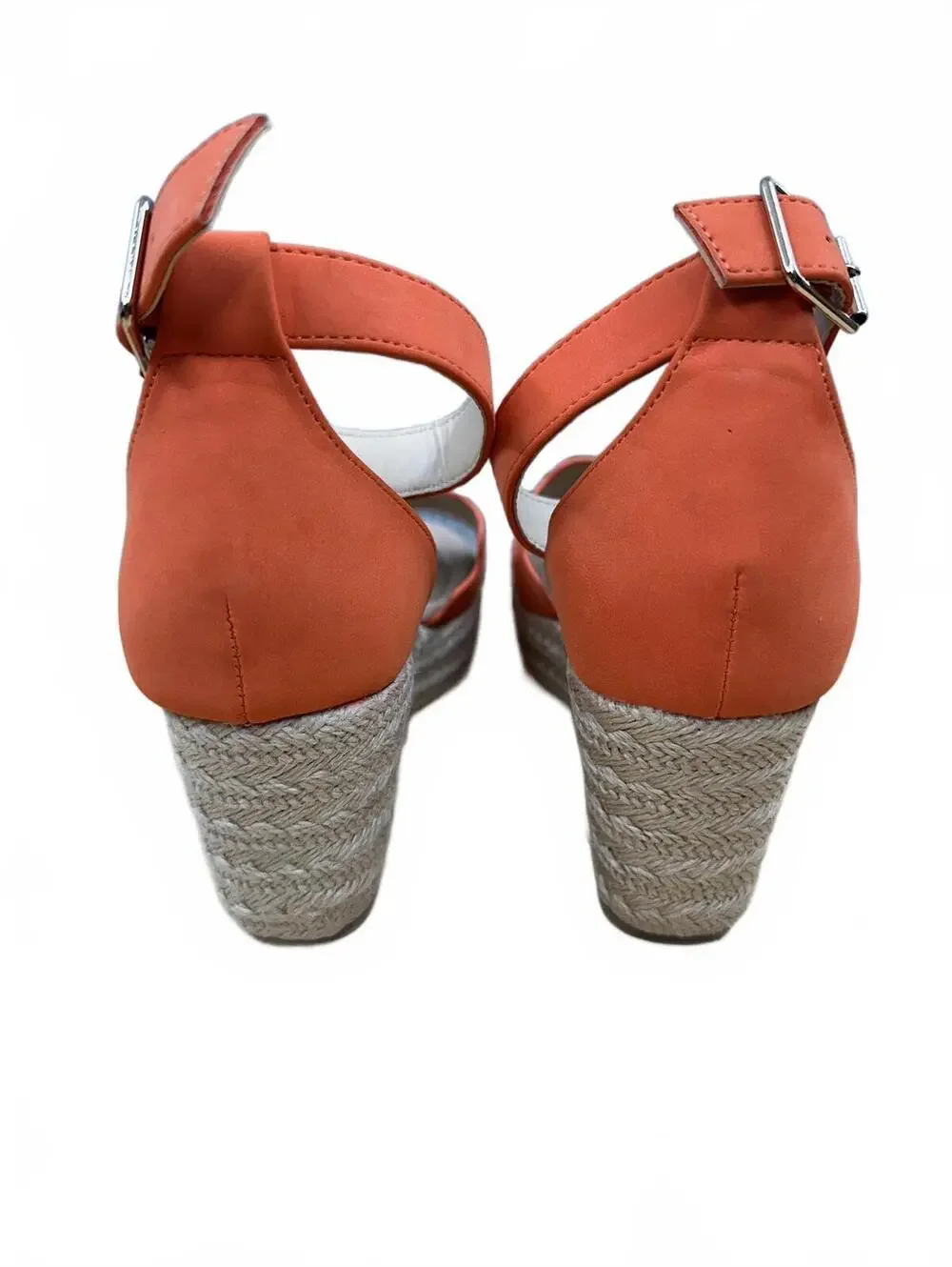 CL Chinese Laundry Orange Wedge Sandals with Ankle Strap